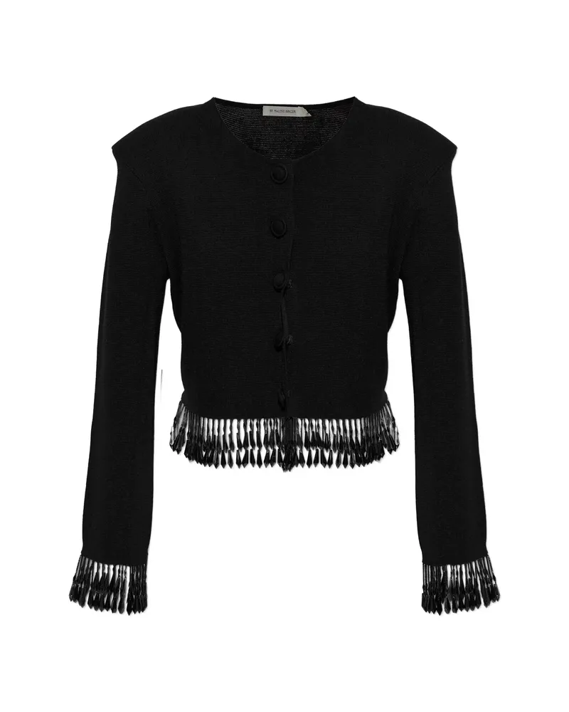 By Malene Birger Beaded-fringe Cardigan Black