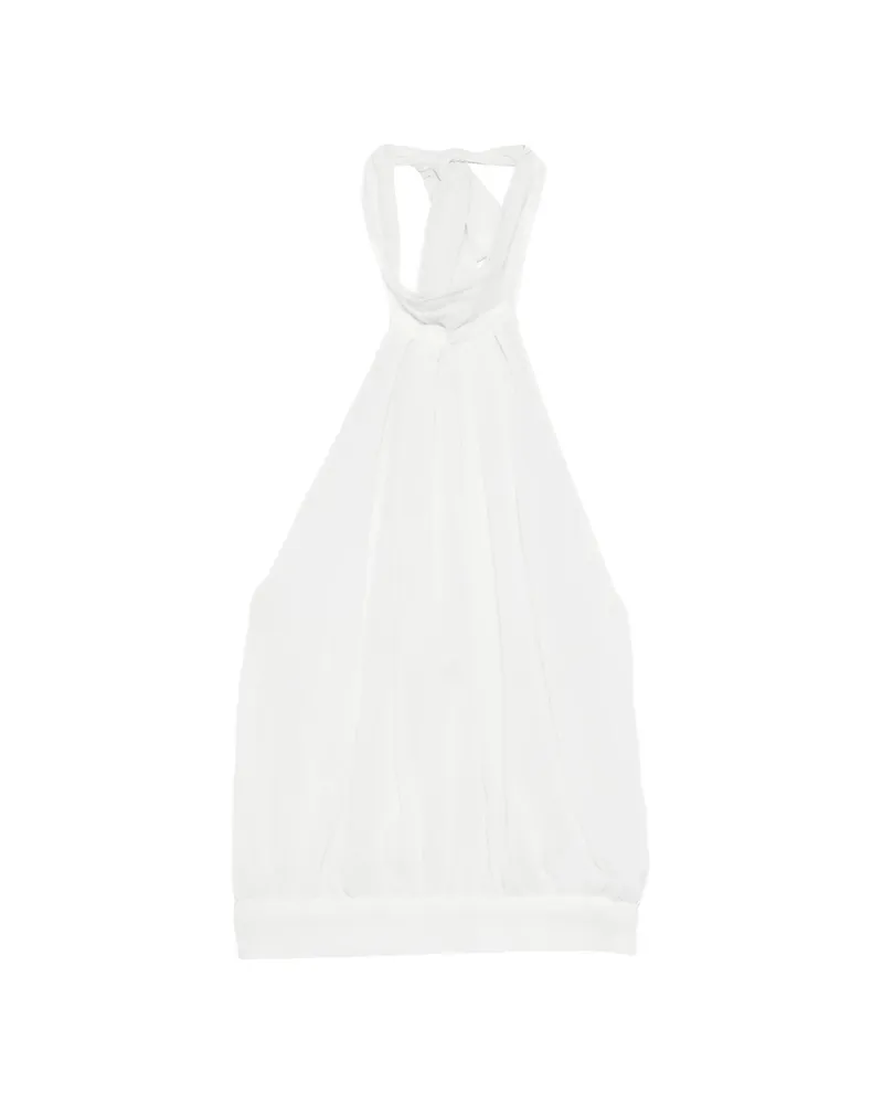 GIMAGUAS Boa Tie-neck Top White