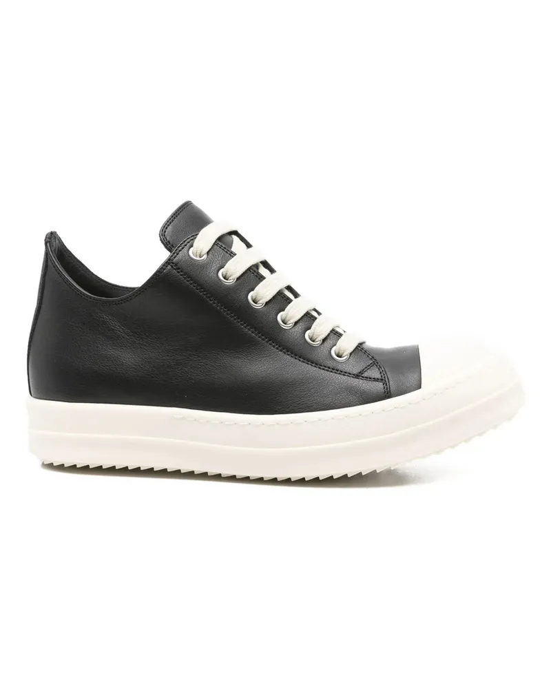 Rick Owens Leather Lace-up Sneakers Black