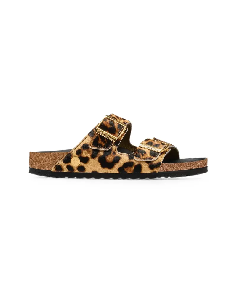 Birkenstock Arizona Leopard-print Sandals Neutrals