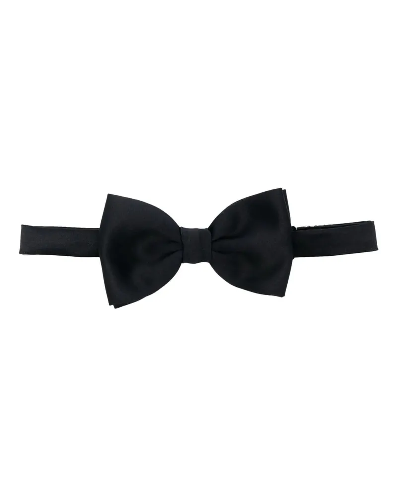 Tagliatore Satin Bow Tie Blue