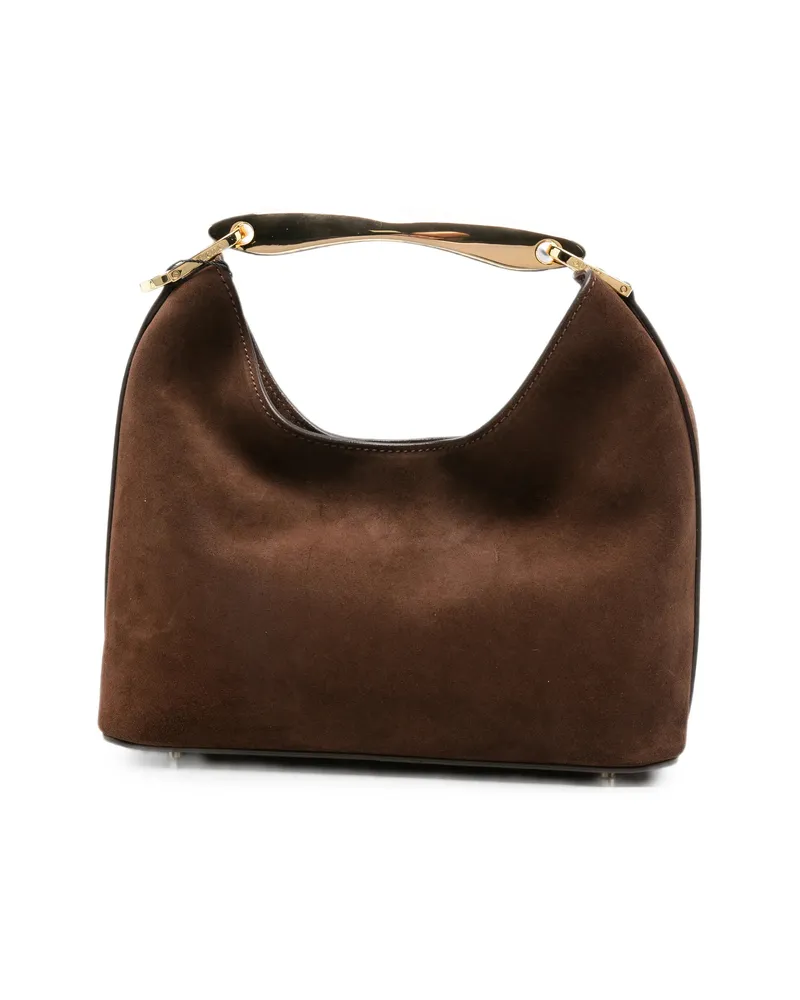 Elleme Small Boomerang Suede Tote Bag Brown