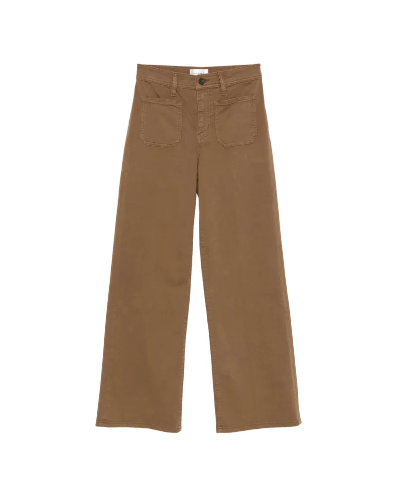 Frame Denim Le Slim Patch-pocket Wide-leg Jeans Brown
