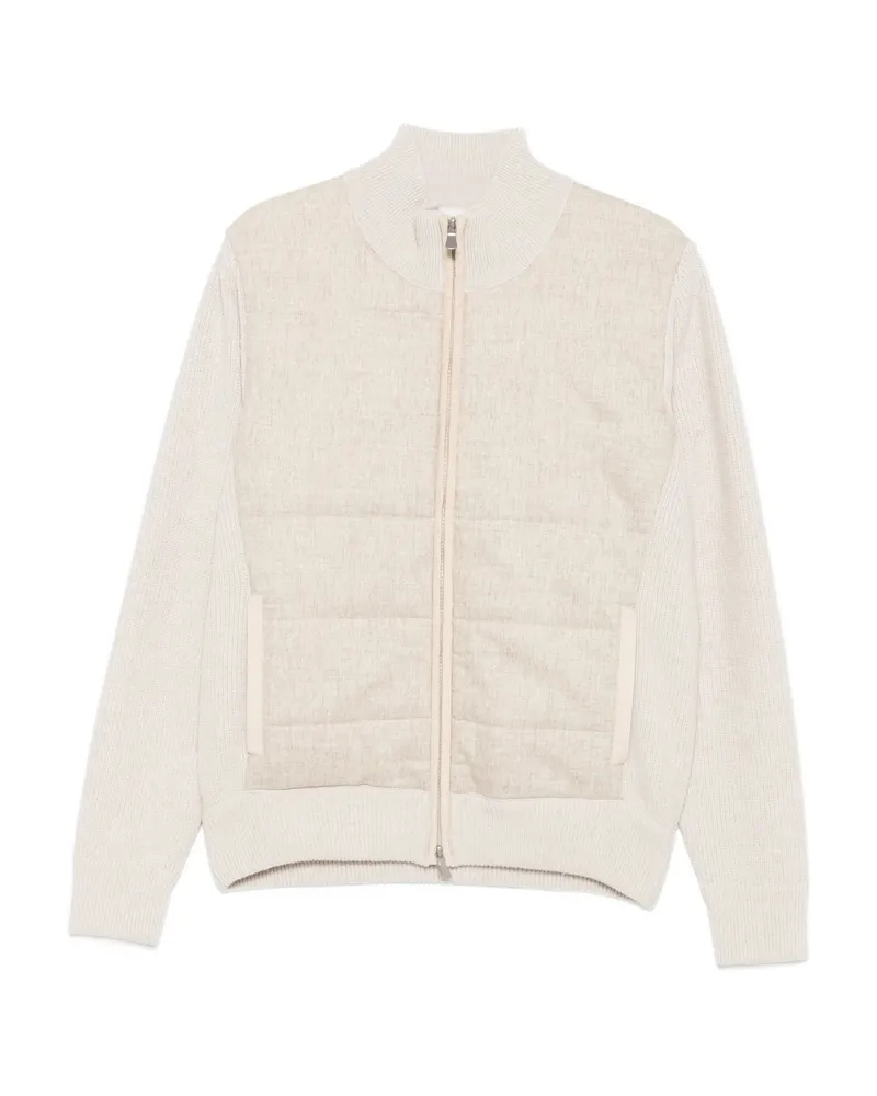 La Fileria Quilted Ribbed Jacket Neutrals