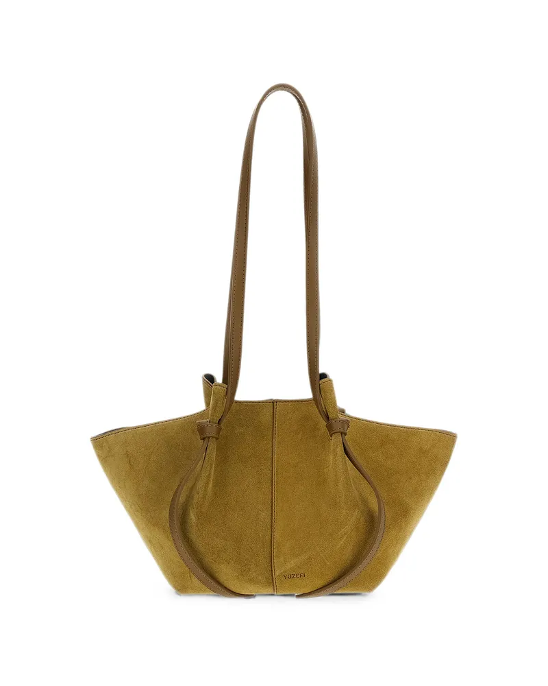 YUZEFI Mochi Suede Shoulder Bag Brown