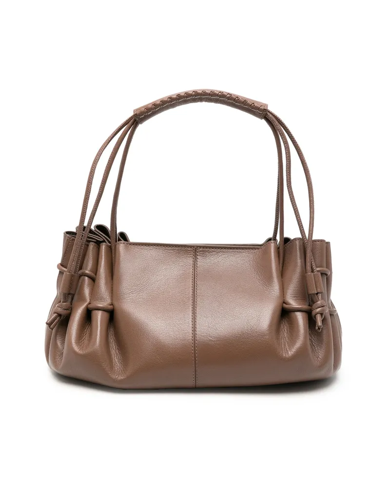 HEREU Arta Braided-handle Tote Bag Brown