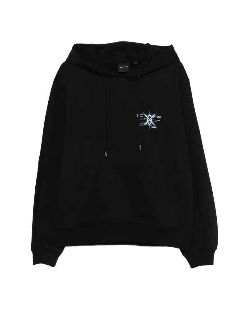 Daily Paper Graphic-print Hoodie Black