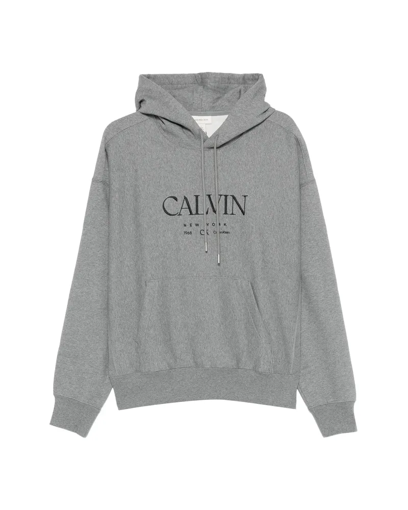 Calvin Klein Logo-detail Hoodie Grey