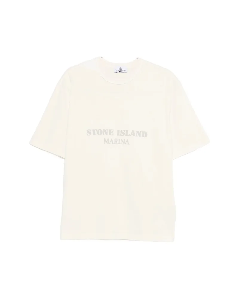 Stone Island Marina Logo-print T-shirt Neutrals