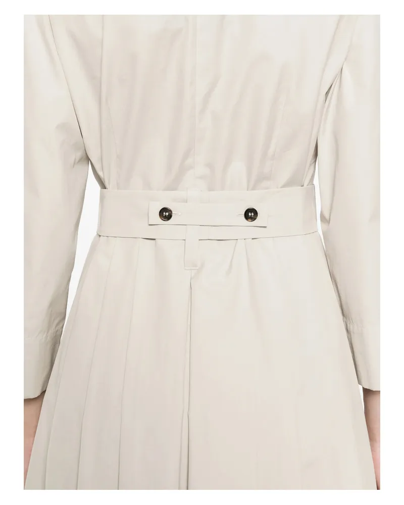 Max Mara Belt Button Midi Dress Neutrals