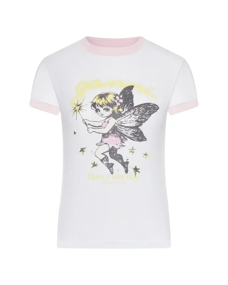 Ganni Graphic T-shirt White