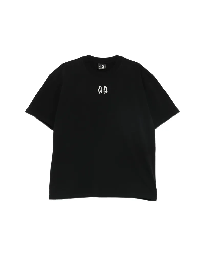 44 LABEL GROUP Graphic-print Logo-print T-shirt Black