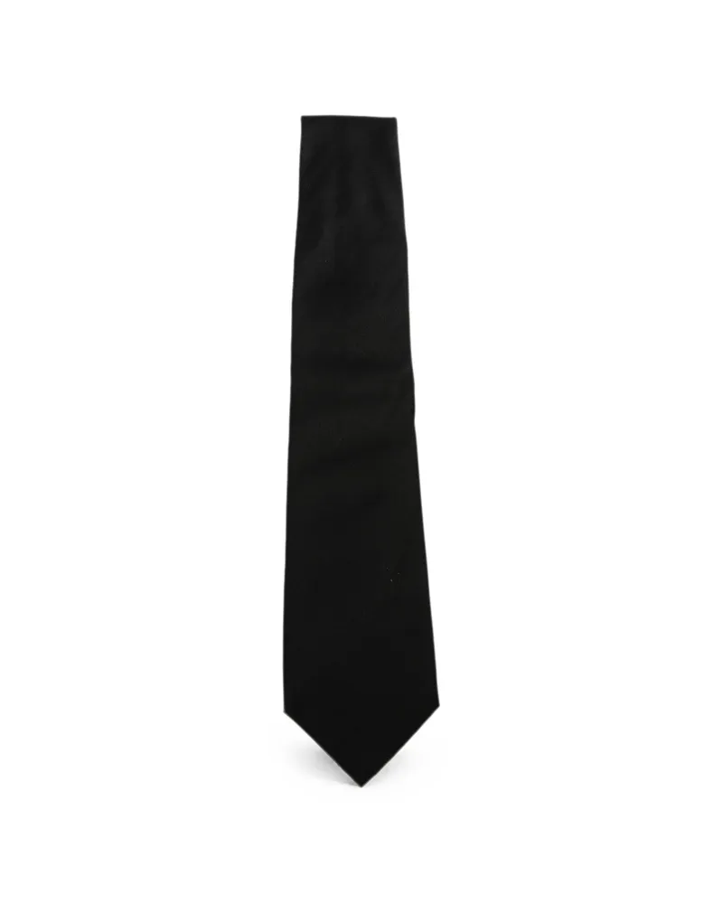 Canali Pointed-tip Tie Black