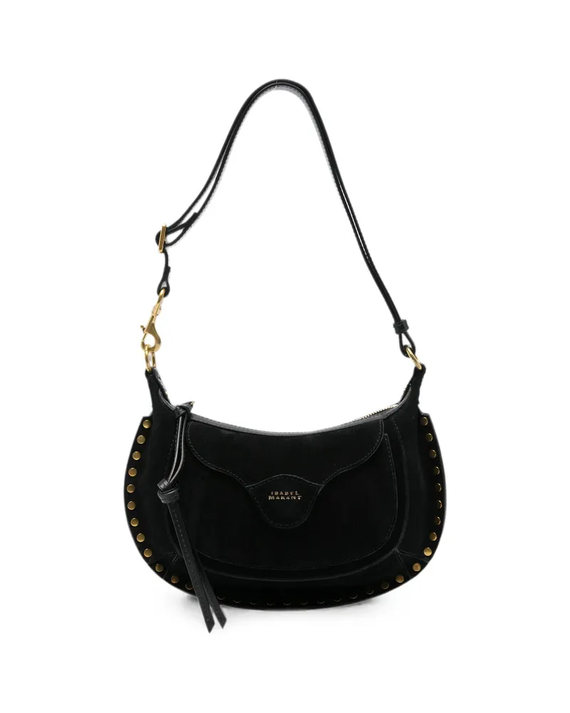 Isabel Marant Stud-embellished Suede Shoulder Bag Black