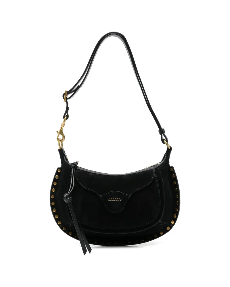 Isabel Marant Stud-embellished Suede Shoulder Bag Black