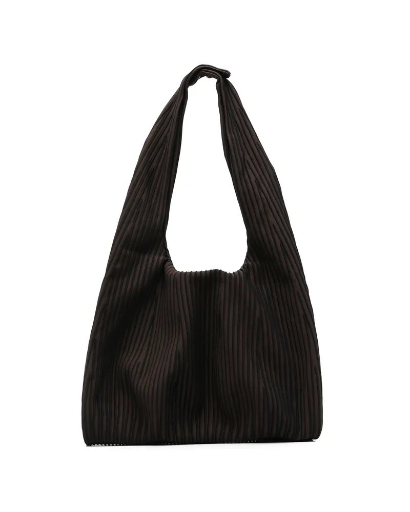 CFCL Large Dayfuku Pleated Shoulder Bag Brown