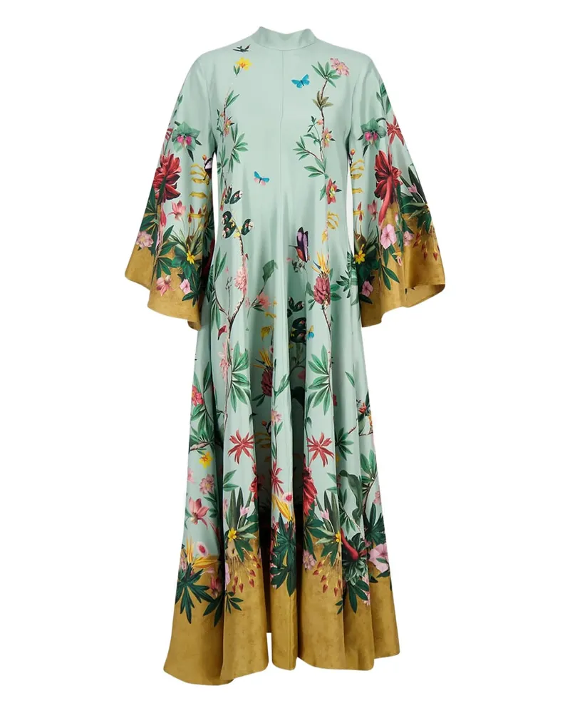 La DoubleJ Long-sleeve Maxi Dress Blue