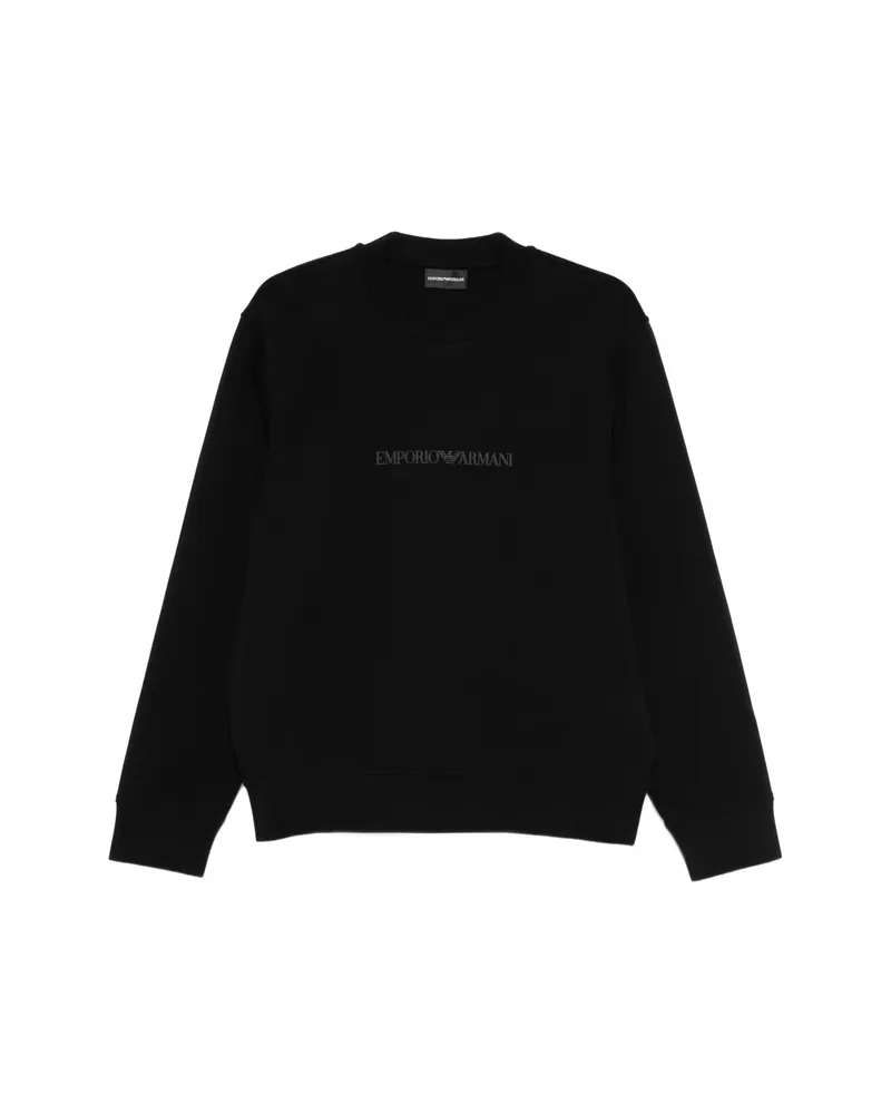 Emporio Armani Logo-detail Crew-neck Sweatshirt Black