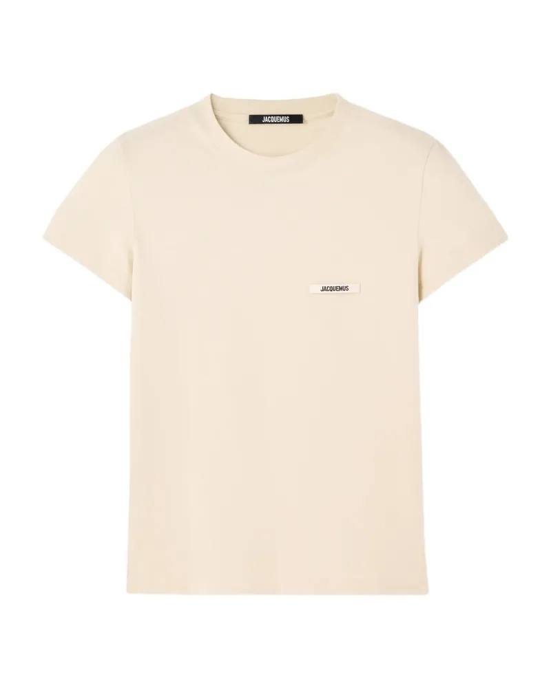 Jacquemus Logo-patch T-shirt Neutrals