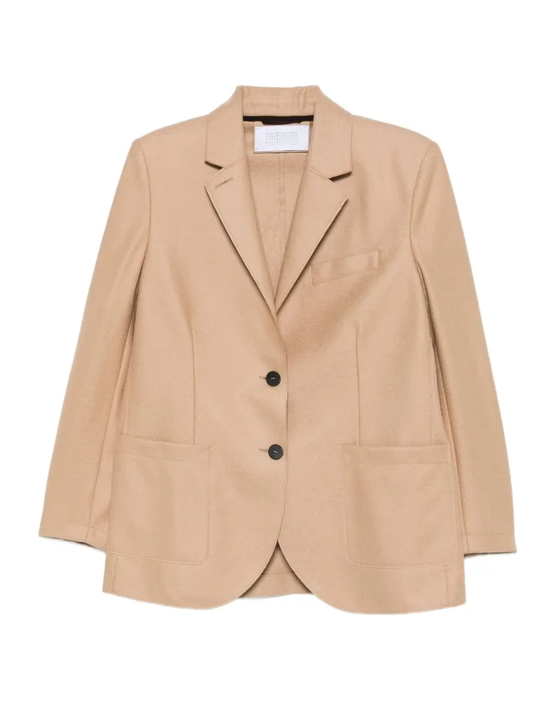 Harris Wharf London Patch-pocket Buttoned Blazer Neutrals