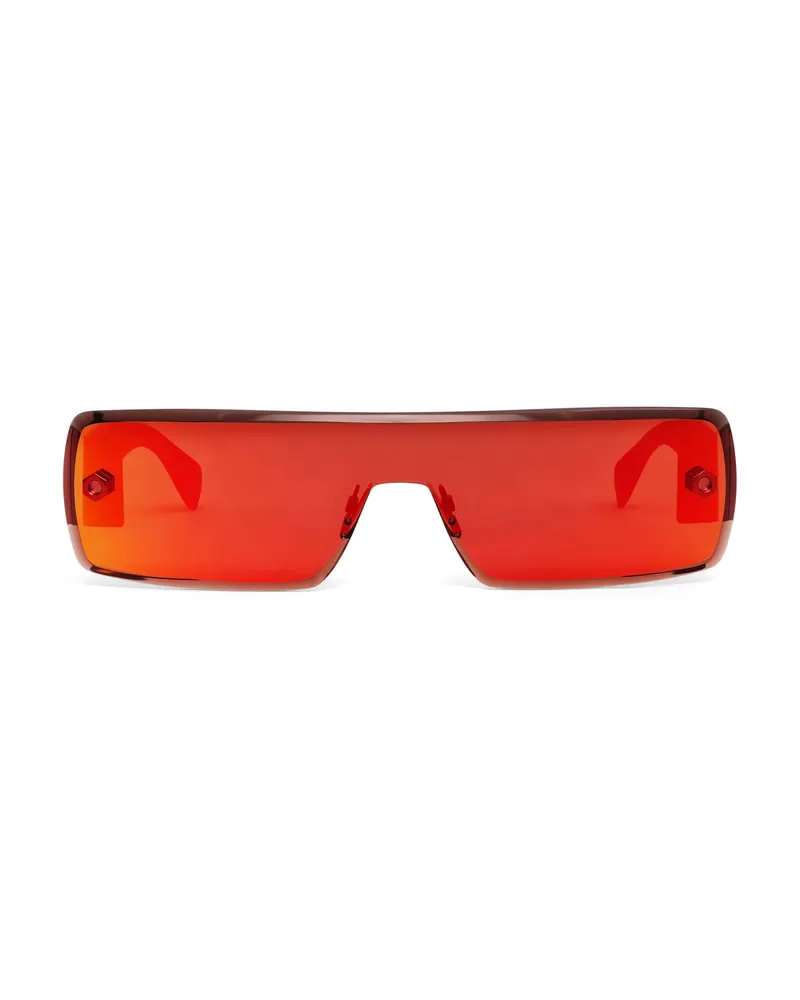 Alaïa Narrow Mask Sunglasses Red