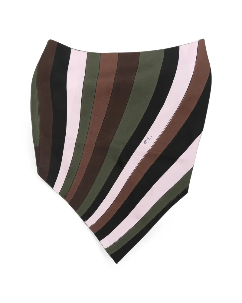 Emilio Pucci Printed Silk-twill Bandana Green