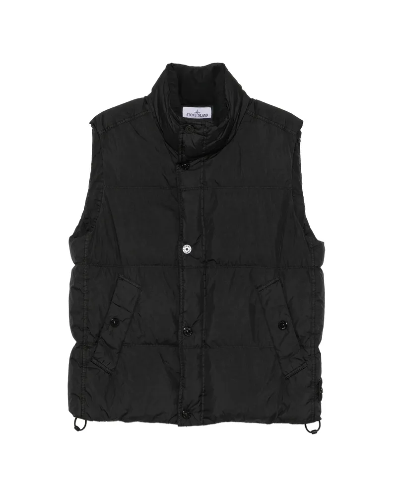 Stone Island Quilted Logo-patch Gilet Black