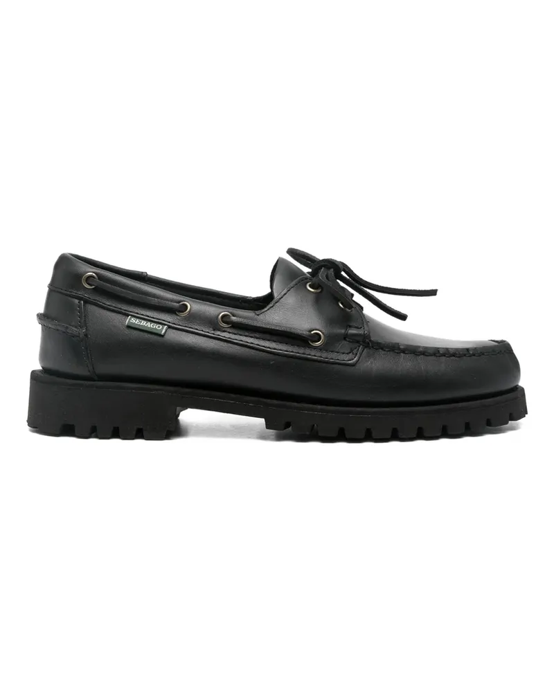 Sebago Leather Boat Shoes Black