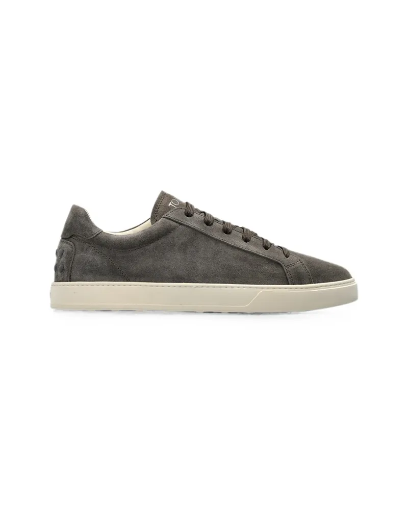 TOD'S Suede Logo-embossed Sneakers Grey