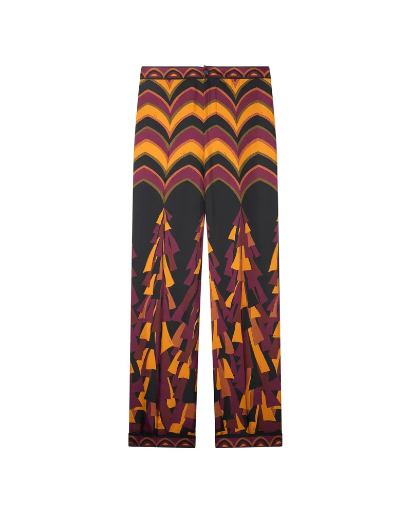 Emilio Pucci Baiadera Print Silk Pants Black