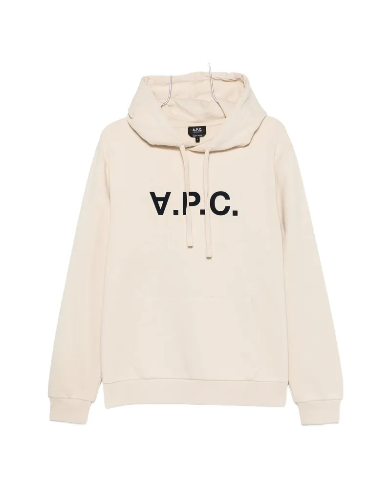 A.P.C. A. p.c. Logo-print Hoodie Neutrals