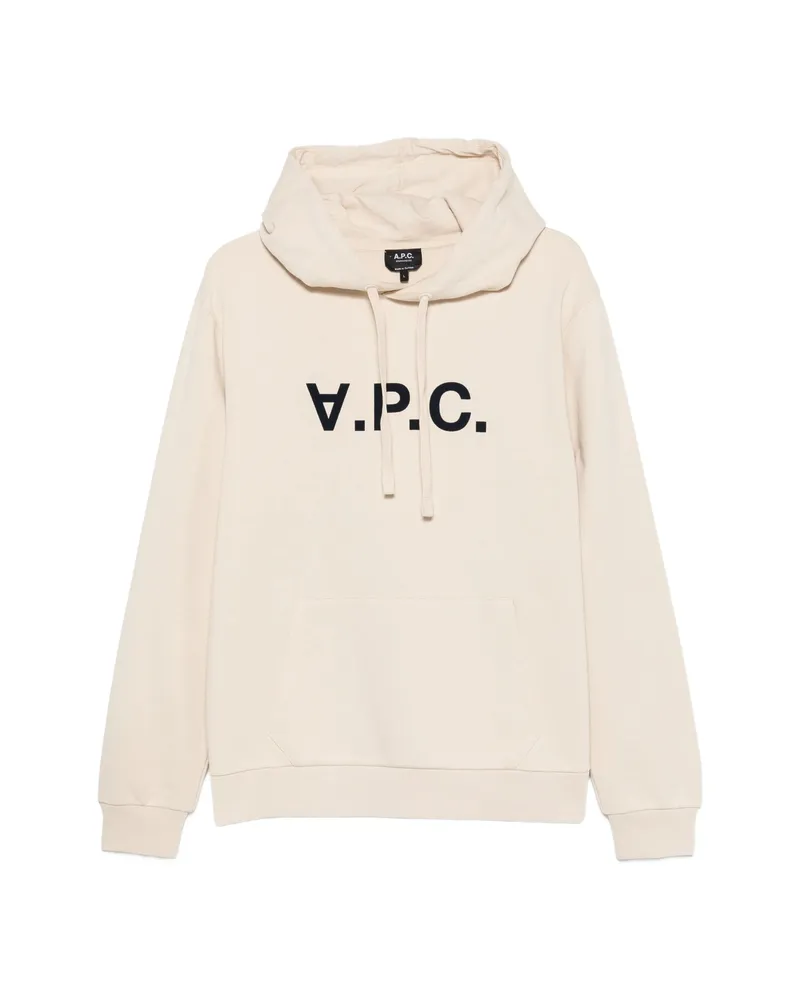 A.P.C. A. p.c. Logo-print Hoodie Neutrals