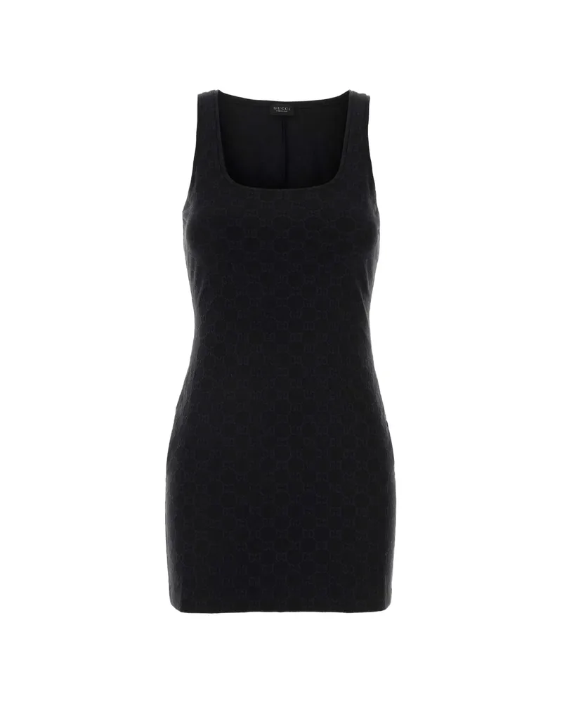 Gucci Jacquard Jersey Mini Dress Black