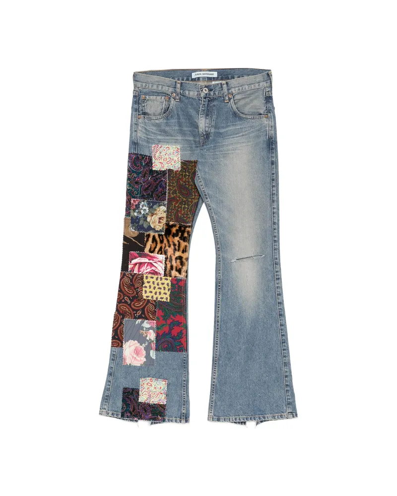 Junya Watanabe Patchwork Distressed Jeans Blue