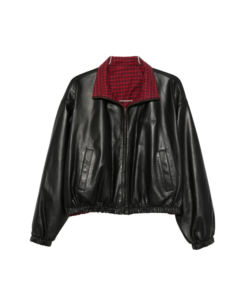 Balenciaga Check Embroidered Jacket Black
