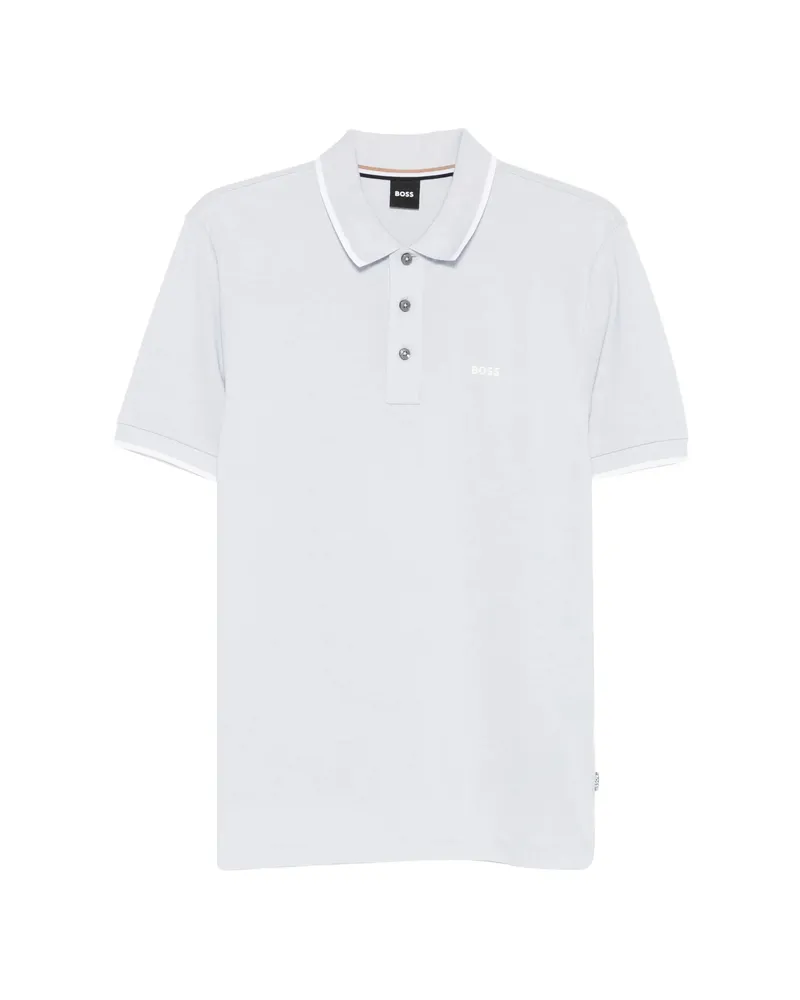 HUGO BOSS Collar Piping Polo Shirt Blue