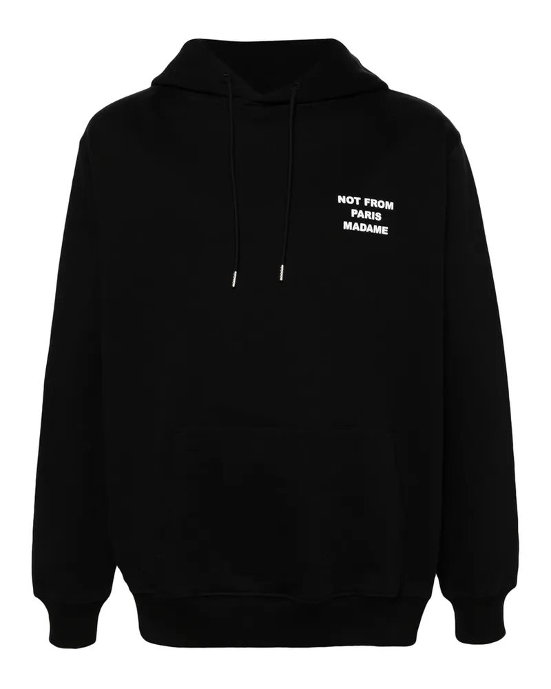 Drôle de Monsieur Slogan Hoodie Black