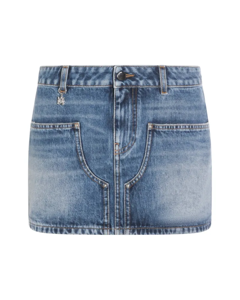 Amiri Charm-detail Mini Skirt Blue
