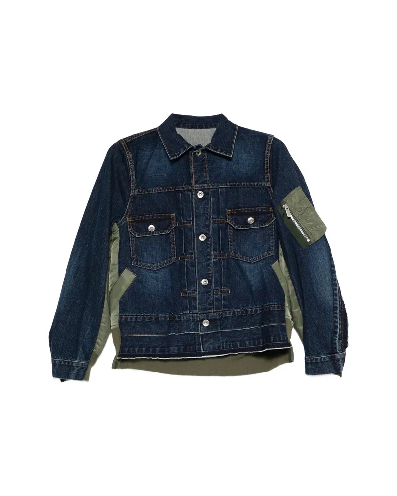 Sacai Patch Pocket Denim Jacket Blue