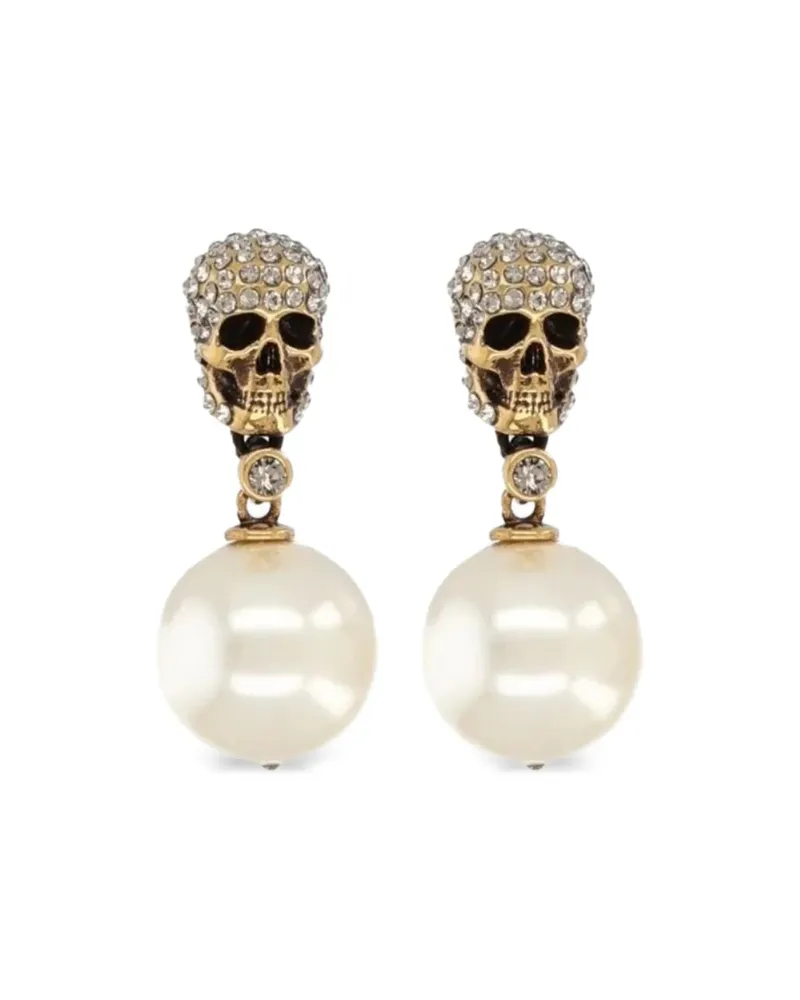 Alexander McQueen Skull Earrings Gold
