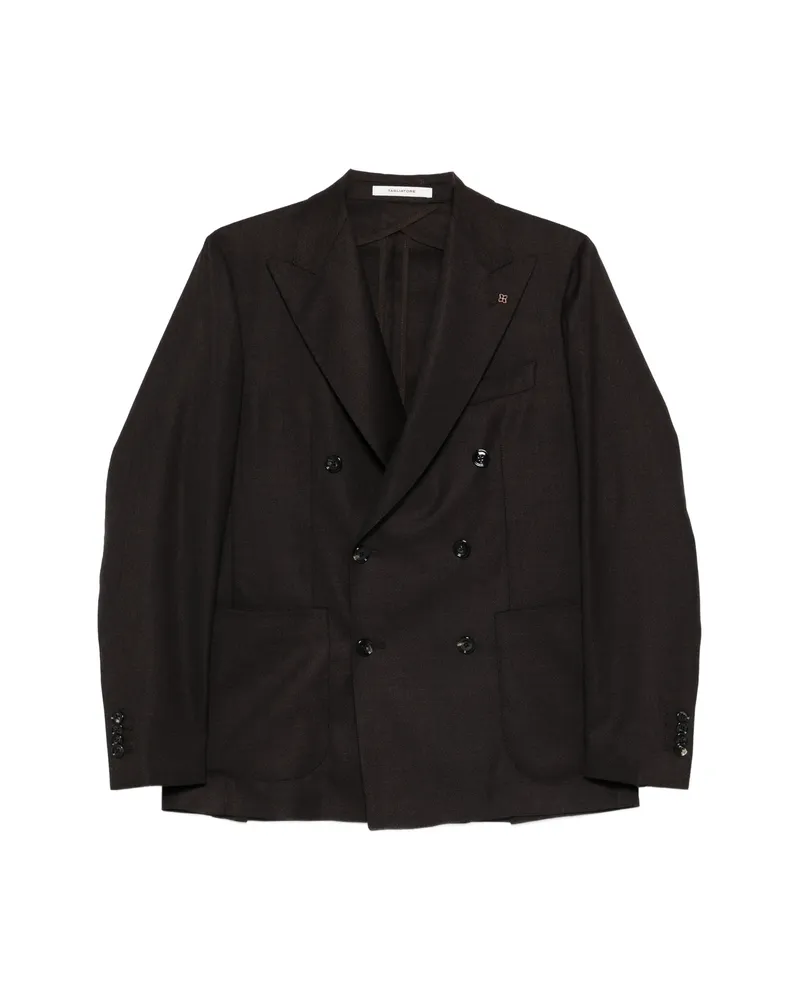 Tagliatore Double-breasted Peak-lapel Blazer Brown