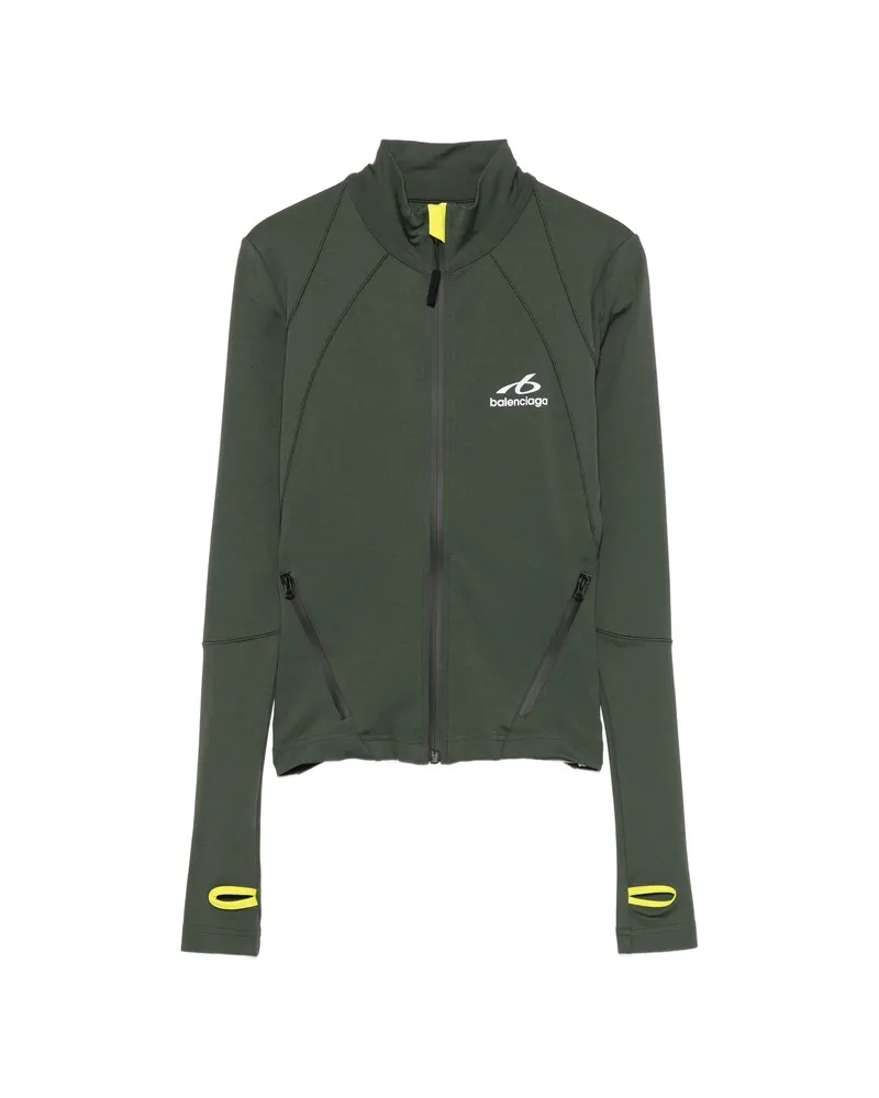 Balenciaga Logo-embroidered Jacket Green