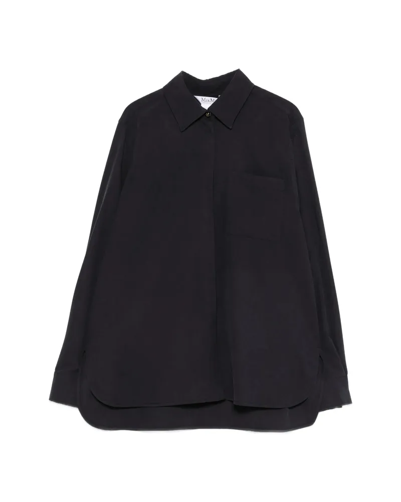 Max Mara Breast-pocket Long-sleeve Shirt Blue