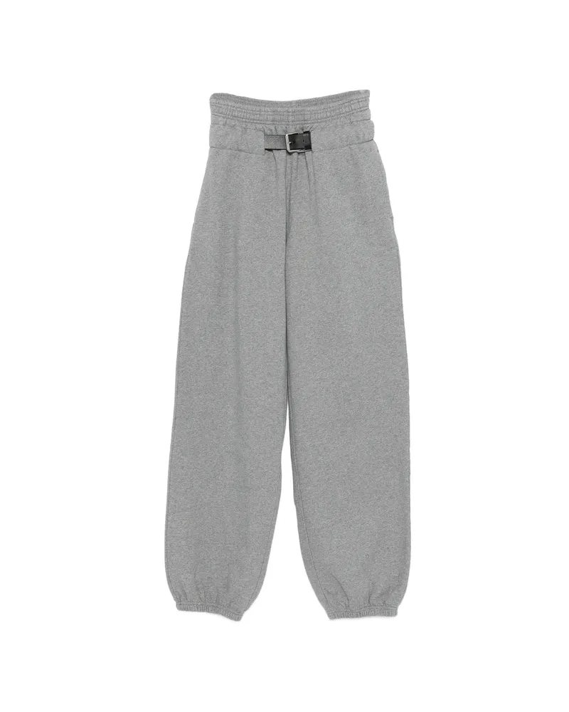 Alexander Wang Elasticated-waist Belt-detail Track Pants Grey