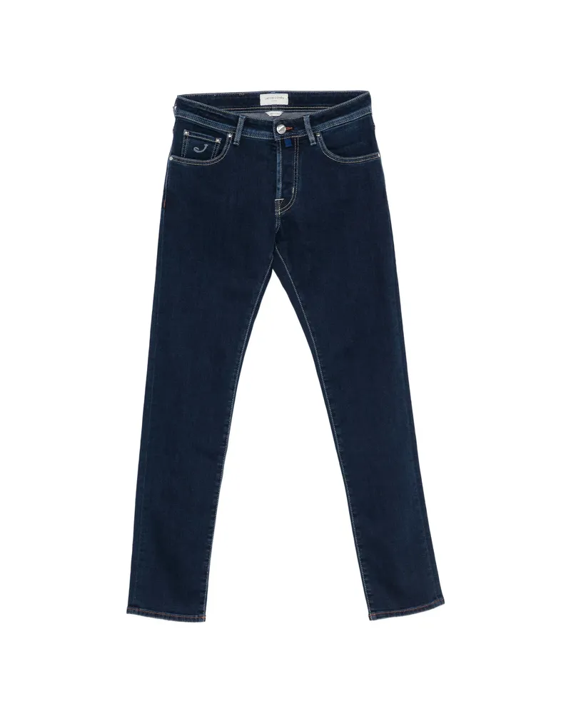 Jacob Cohën Logo-embroidered Jeans Blue