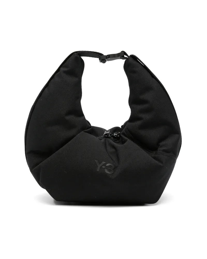 Y-3 Crescent Logo-print Padded Tote Bag Black