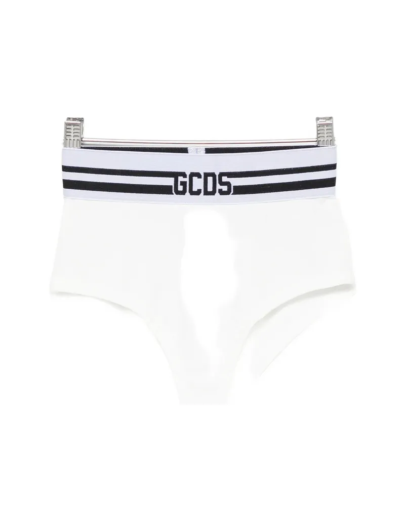 GCDS Logo-tape Panties White