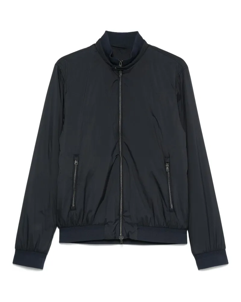 Herno Logo-plaque Bomber Jacket Blue