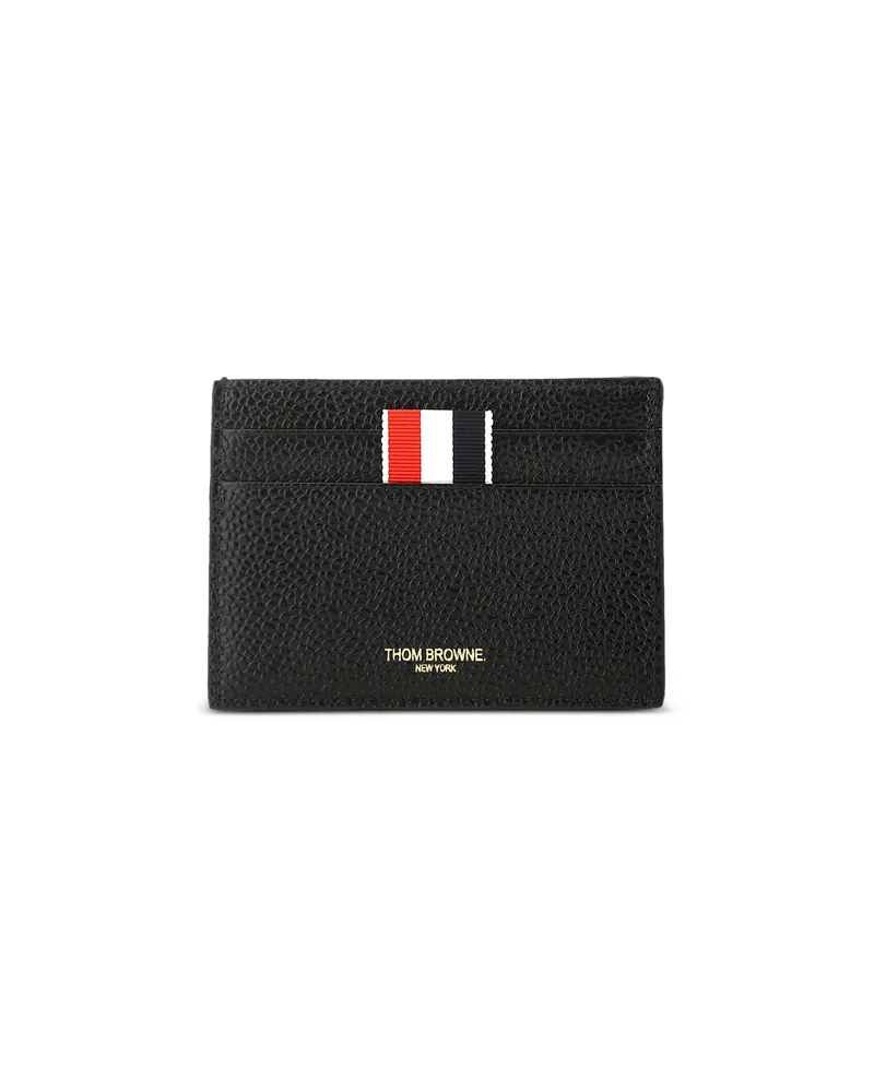 Thom Browne Pebble Grain Single Card Holder Black