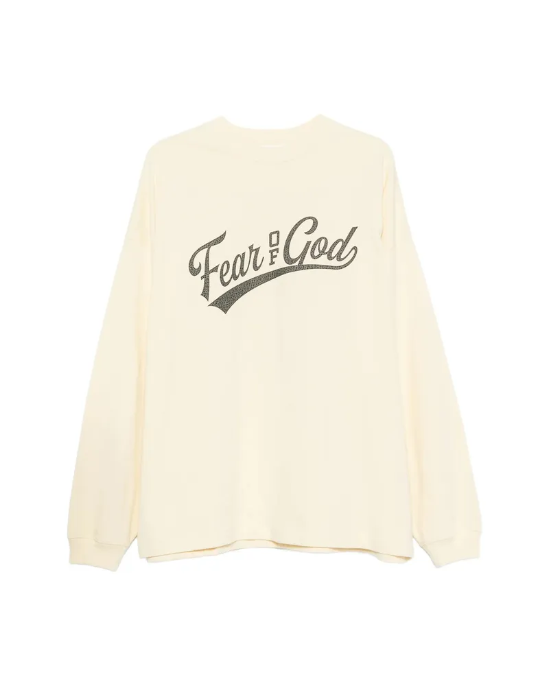 Fear of God Logo-print Long-sleeve T-shirt Neutrals